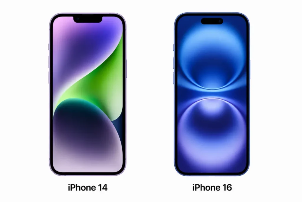Màn hình là một trong những điểm nâng cấp dễ nhận thấy nhất khi iPhone 16 trang bị phần khuyết Dynamic Island thông minh thay thế cho phần tai thỏ truyền thống của iPhone 14.