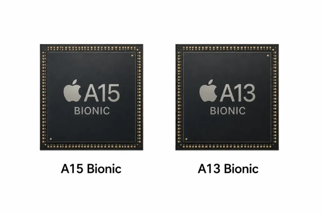 Chip A15 Bionic trên iPhone 14 bỏ xa chip A13 của iPhone 11