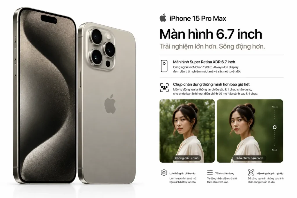 Đánh giá chi tiết màn hình iPhone 15 Pro Max: Đỉnh cao hiển thị của Apple?