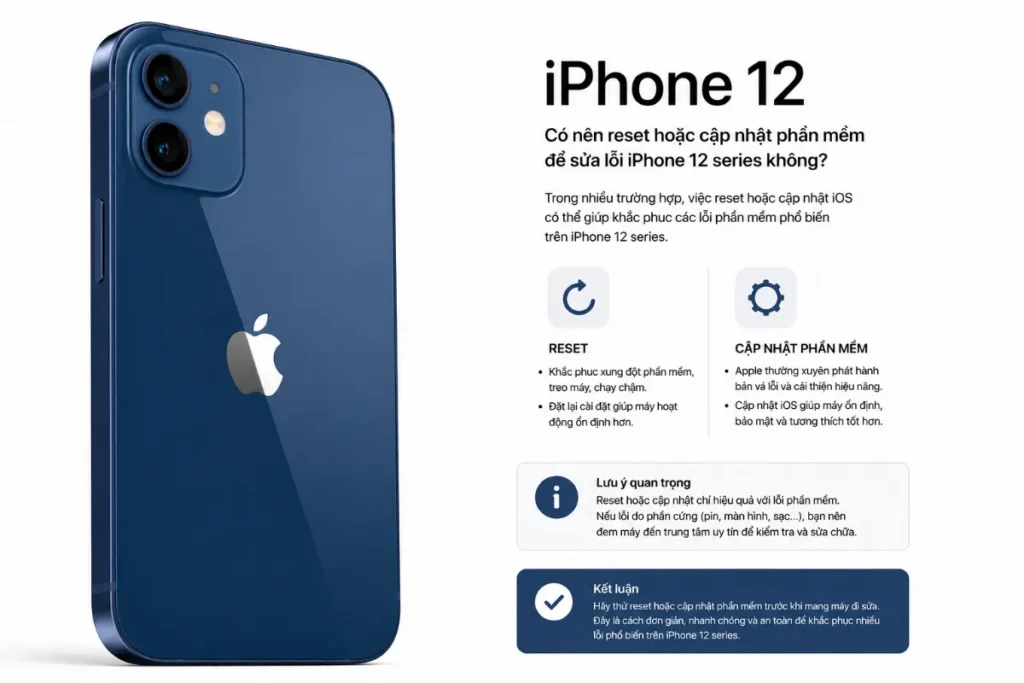 Về hiệu năng và phần mềm: iPhone 12 series có thể đơ cứng, lag giật hoặc tự restart