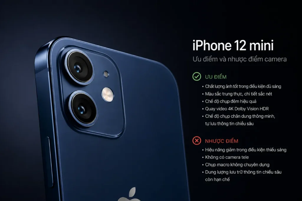 Ưu và nhược điểm của camera iPhone 12 mini
