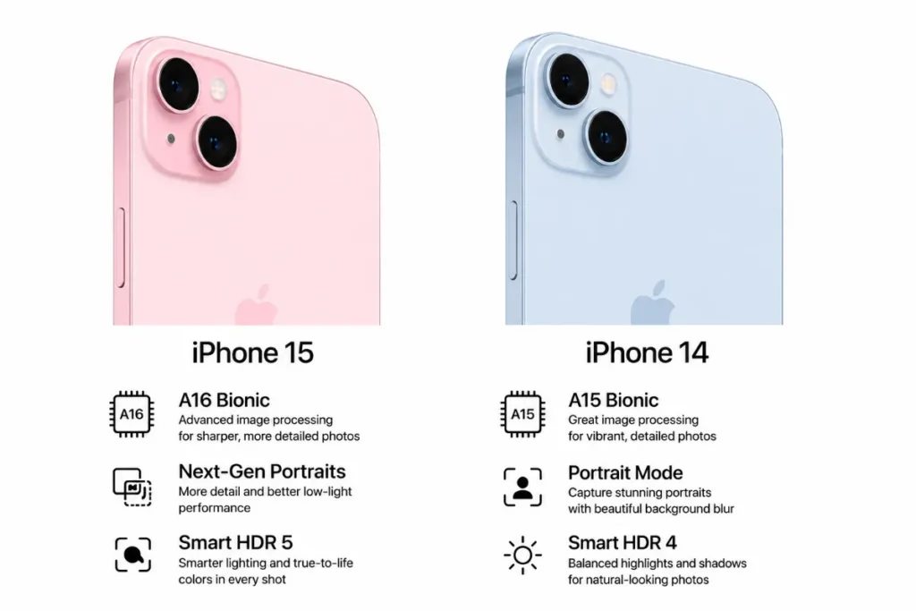 iPhone 15 nổi bật hơn iPhone 14 ở khả năng chống rung và chế độ Cinematic 4K