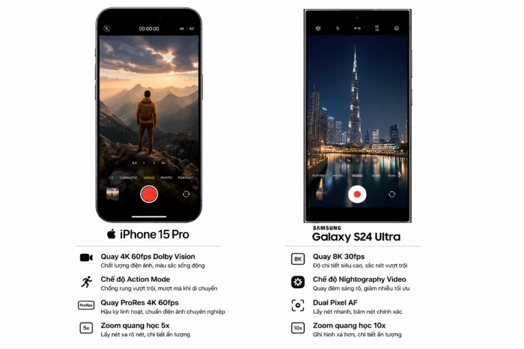 iPhone 15 Pro hao pin nhanh hơn Samsung Galaxy S24 Ultra trong nhu cầu di động