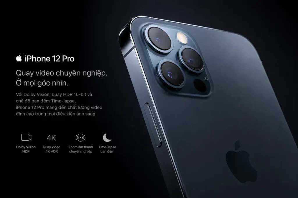 Khả năng quay video trên iPhone 12 Pro