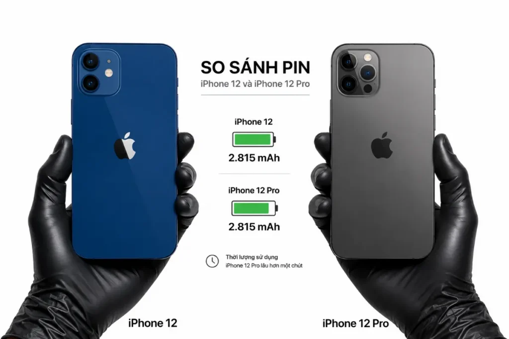 Nên mua máy nào nếu ưu tiên về pin giữa iPhone 12 và iPhone 12 Pro?