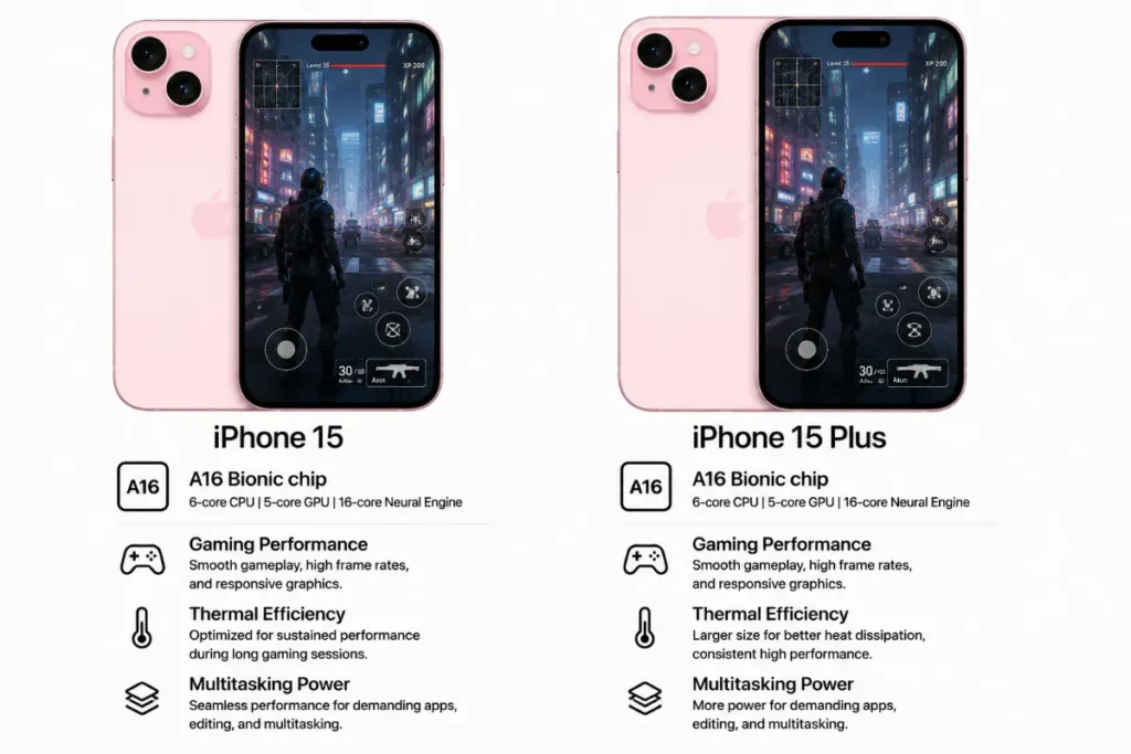 iPhone 15 Plus tối ưu điện năng tốt hơn iPhone 15 khi tải nặng