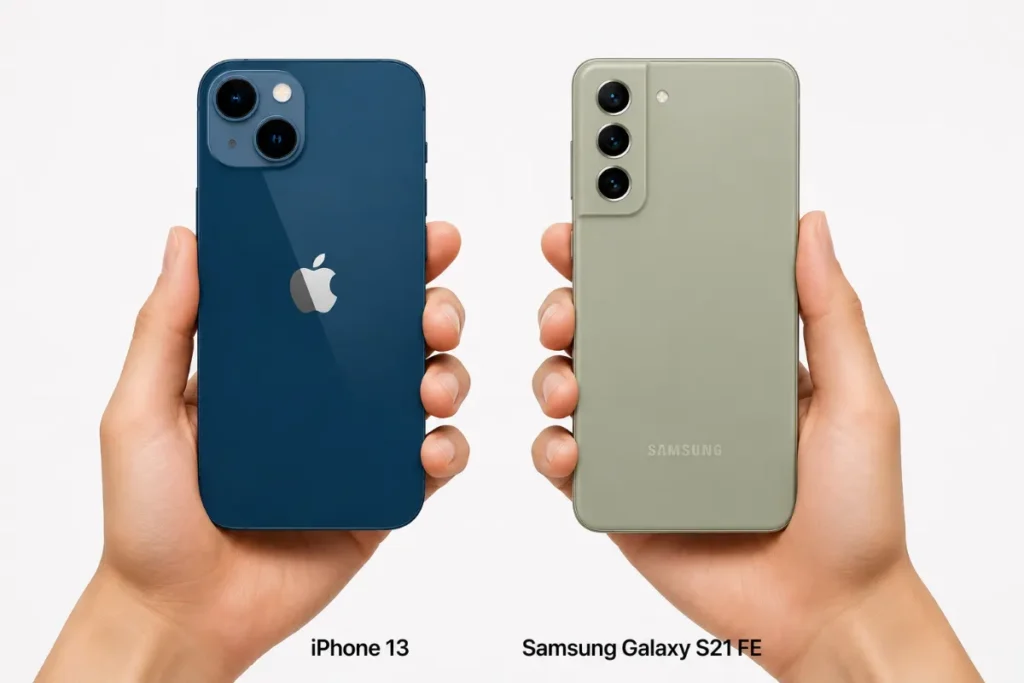 So sánh camera iPhone 13 với Samsung Galaxy S21 FE?