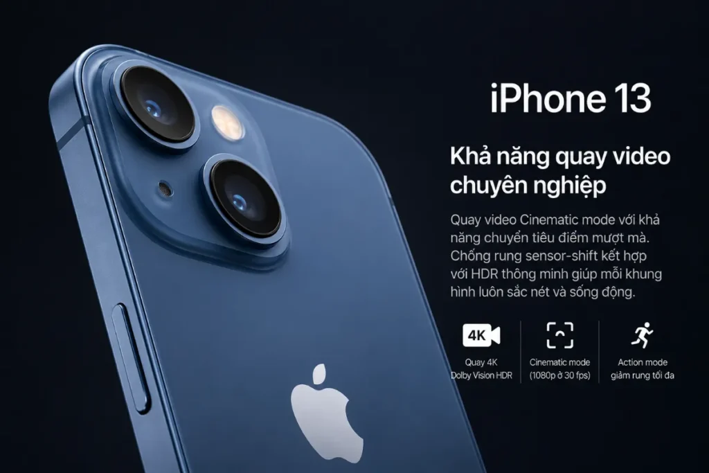 khả năng quay phim luôn là pháo đài vững chắc giúp các dòng máy của Apple khẳng định vị thế dẫn đầu thị trường di động. Camera iPhone 13
