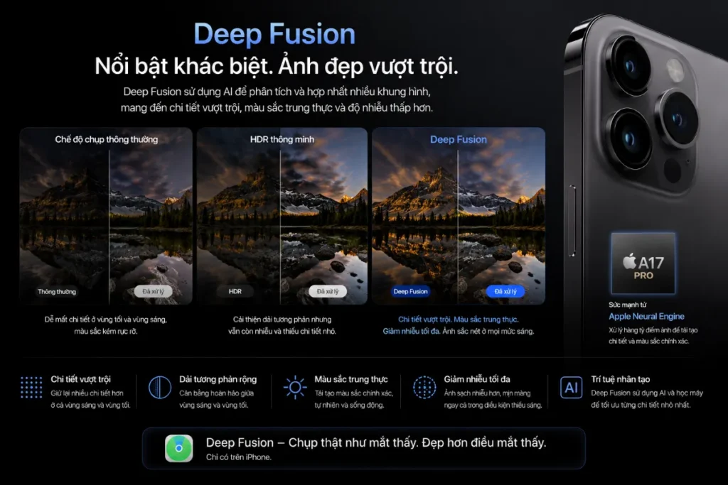 Deep Fusion có gì nổi bật so với các chế độ chụp ảnh thông thường?