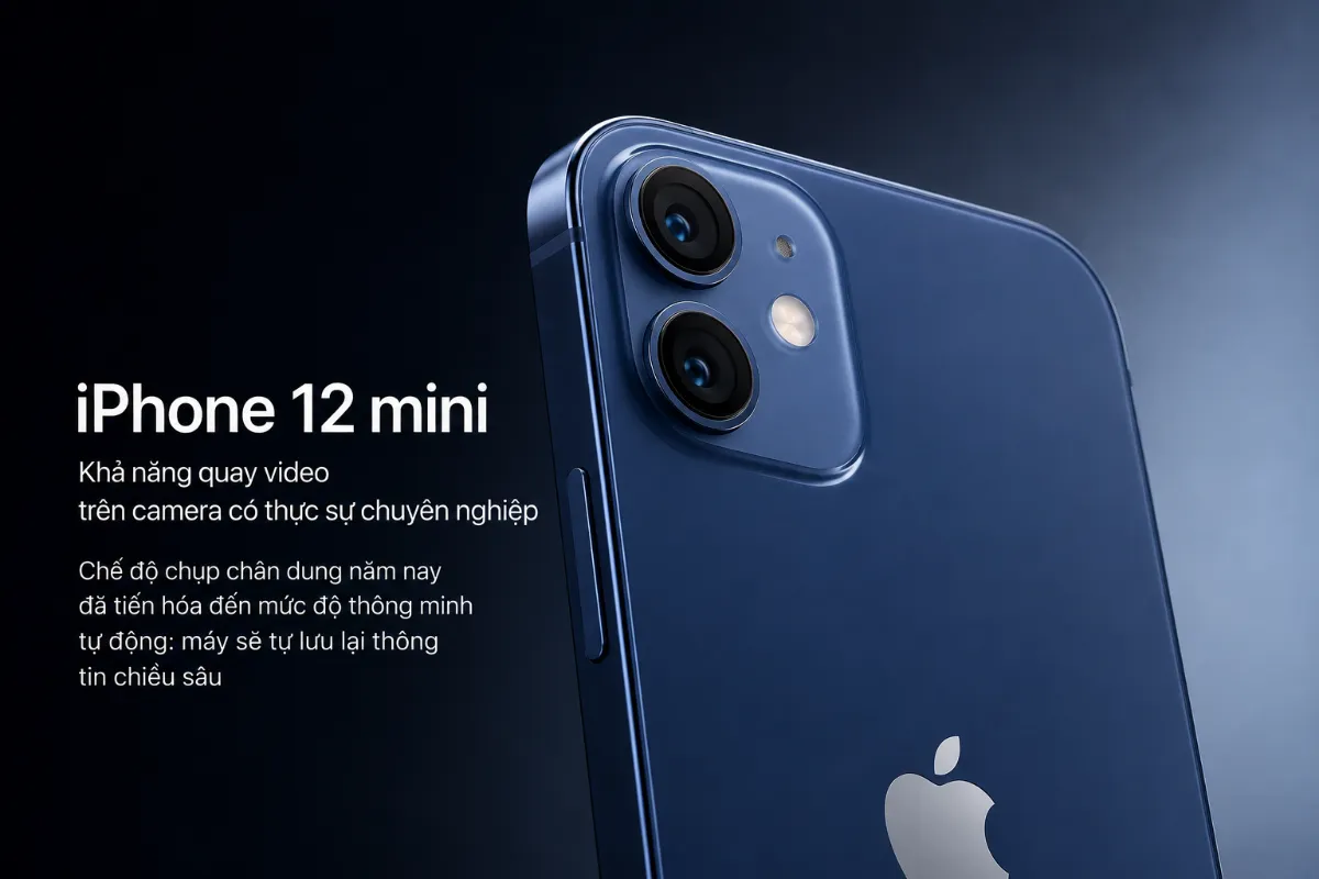 Khả năng quay video chuẩn Dolby Vision HDR trên iPhone 12 mini là một tính năng vượt trội, mang đến dải màu sắc rộng và độ tương phản ấn tượng.
