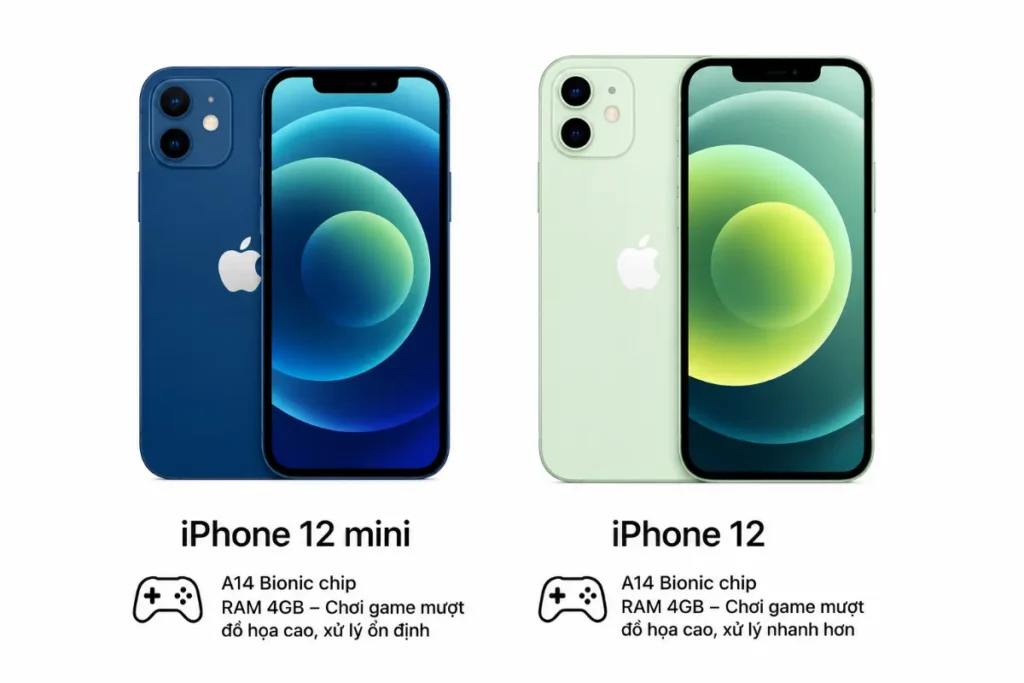 iPhone 12 tối ưu điện năng tốt hơn iPhone 12 mini khi tải nặng