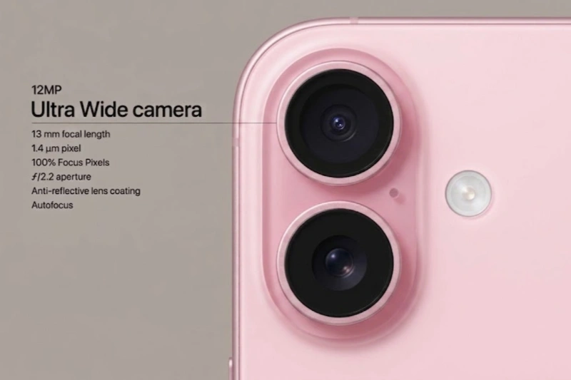Bố cục cụm camera sau được thiết kế sắp xếp lại theo chiều dọc cụm hai ống kính,