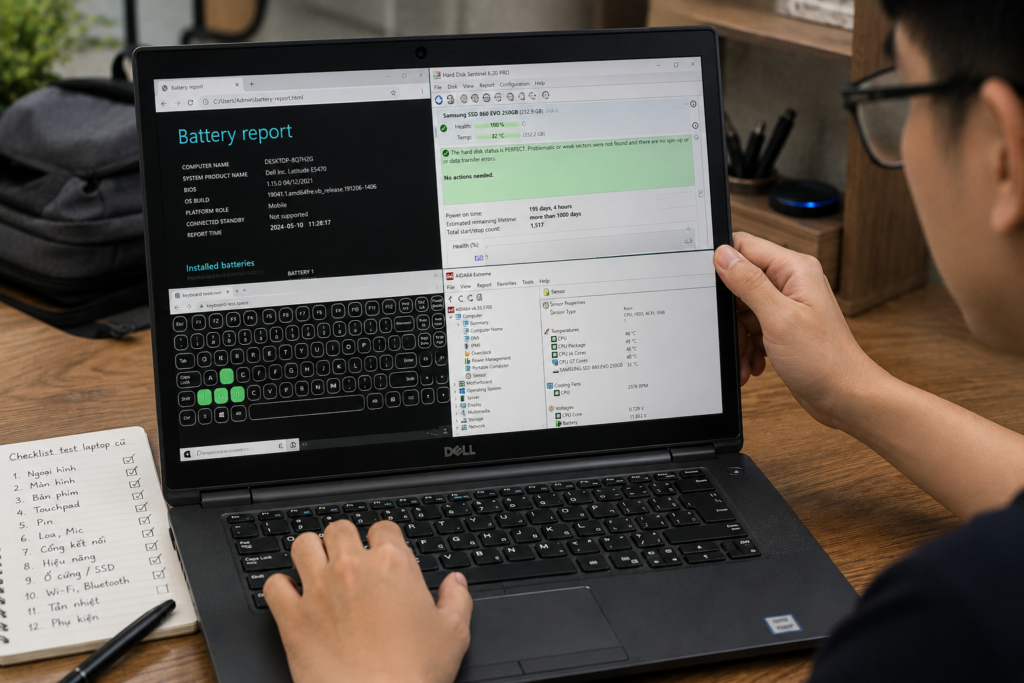 Cách test laptop cũ khi mua: hướng dẫn chi tiết từ A đến Z