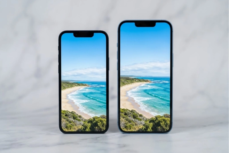 Cả hai máy đều dùng tấm nền OLED với độ sáng cao, hiển thị rõ ràng dưới trời nắng
