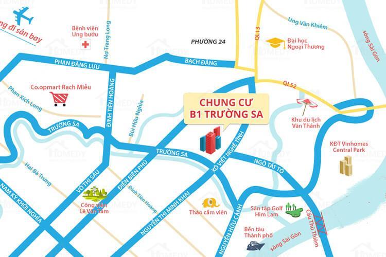 Căn hộ tại Chung cư B1 Trường Sa với thiết kế hiện đại