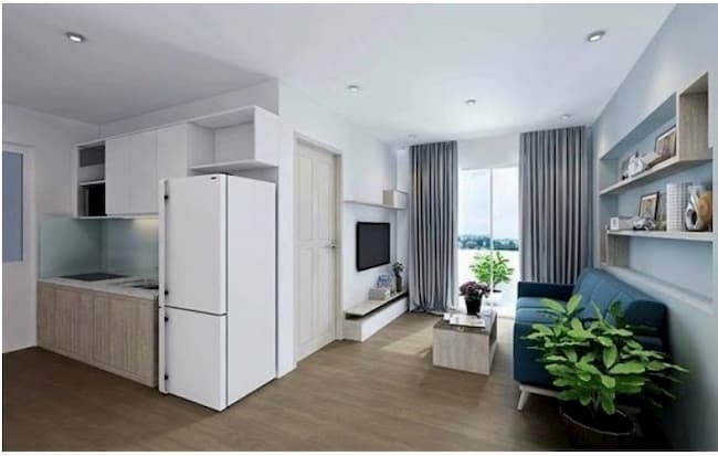 Bên trong căn hộ chung cư Miếu Nổi với view nhìn ra ngoài