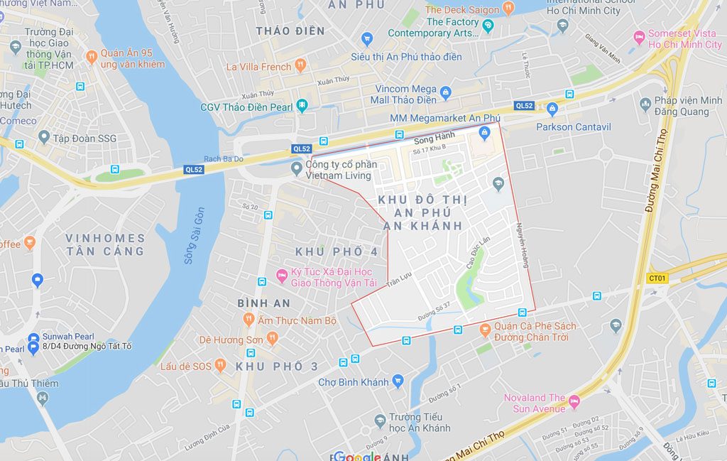 Bản đồ online khu đô thị An Phú An Khánh