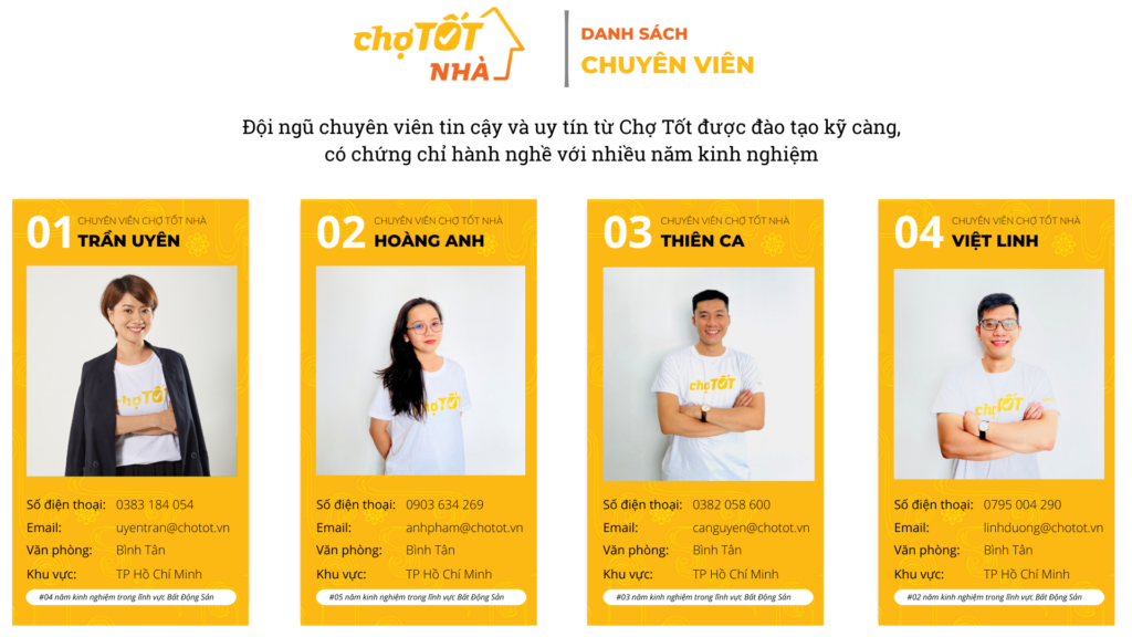 Chuyên viên bất động sản tại Chợ Tốt Nhà