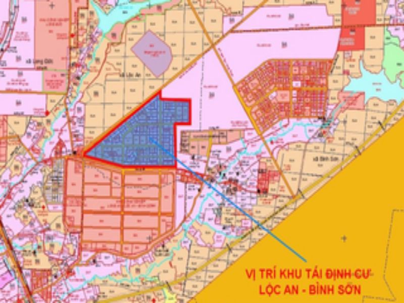 Bản đồ khu tái định cư Lộc An Bình Sơn