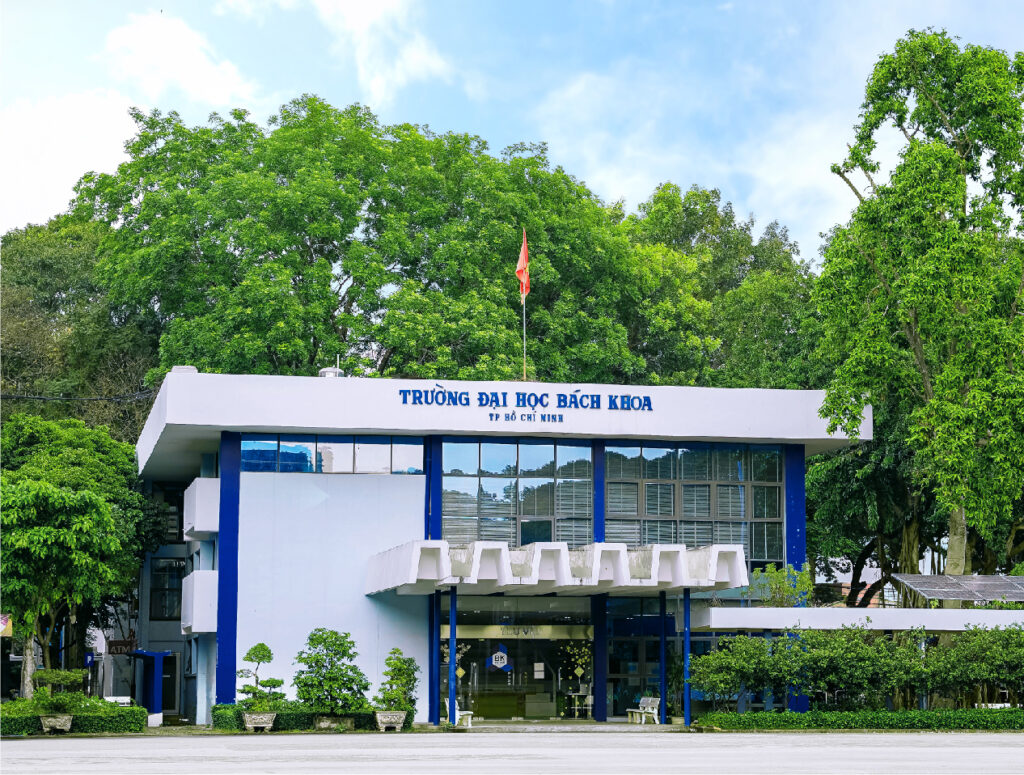Cổng Trường Đại học Bách khoa TP.HCM, một trong những trường đại học hàng đầu về kỹ thuật tại Việt Nam.