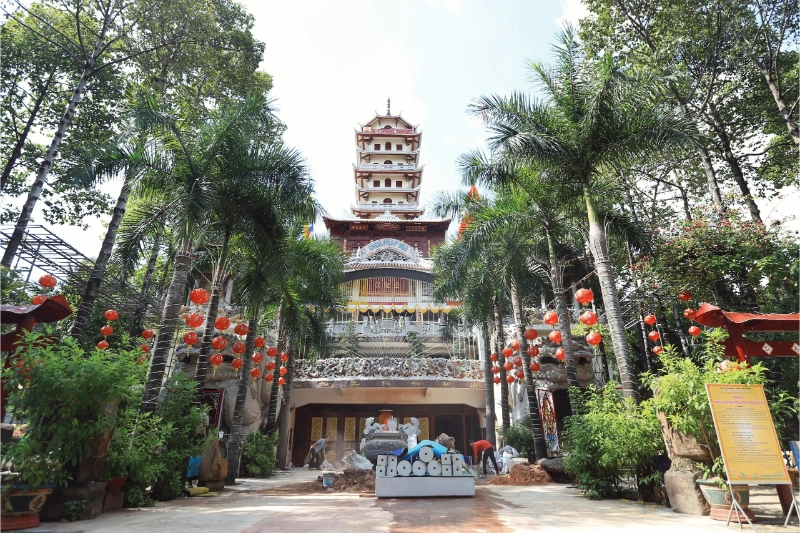 Chùa Tân Phú trang nghiêm, kiến trúc hài hòa giữa truyền thống và hiện đại