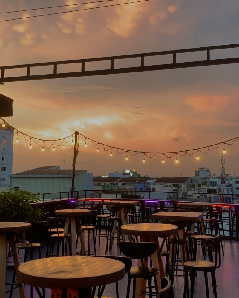 Rooftop Tân Phú với không gian thoáng đãng, yên bình