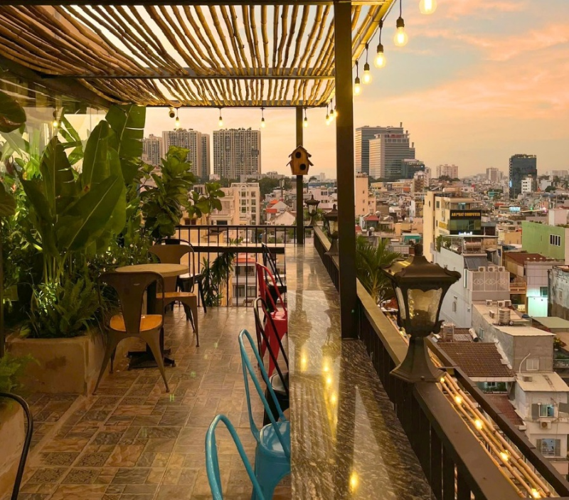 Rooftop Quận 3 có không gian yên tĩnh, thoải mái