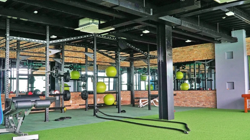 Phòng gym Tân Phú có không gian thư giãn, thoáng đãng