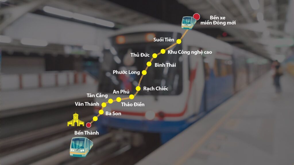 Tuyến Metro số 1 TP.HCM gồm 14 ga, trải dài từ Bến Thành đến Suối Tiên. Cùng xem danh sách các ga Metro số 1 chi tiết và thông tin từng trạm tại đây.