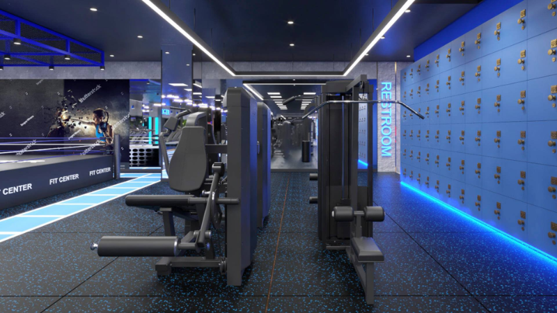 Phòng tập gym Quận 1 có không gian hiện đại, được trang bị đầy đủ các loại máy móc