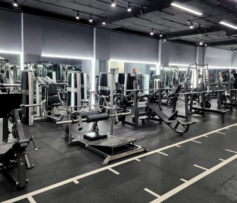 Phòng gym Bình Thạnh có không gian sang trọng, rộng rãi