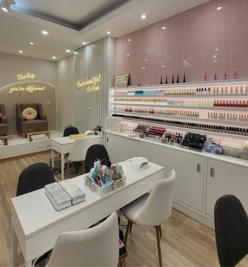 Tiệm nail Quận 7 có không gian sáng tạo, trẻ trung