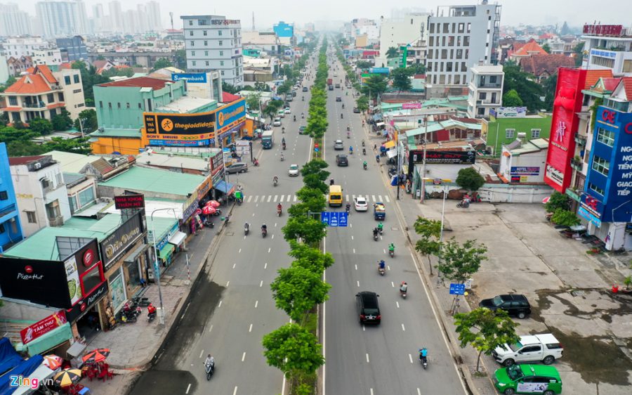Hình ảnh đường Trần Não, cửa ngõ vào khu đô thị Thủ Thiêm