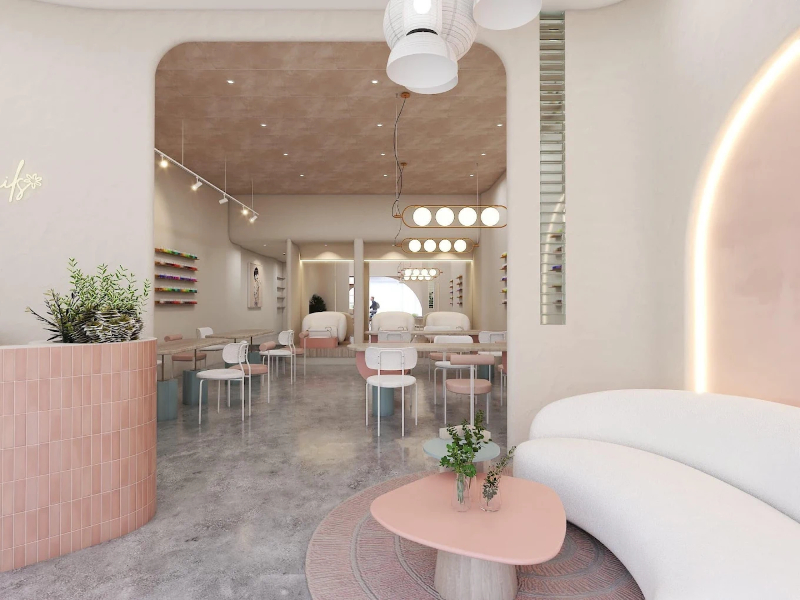 Tiệm nail Quận 7 có thiết kế sang trọng, hiện đại