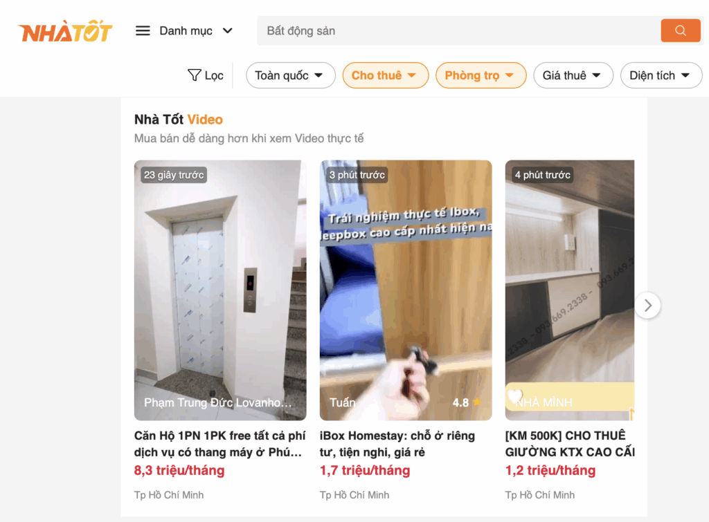 Danh sách nền tảng cho thuê nhà trọ tốt nhất hiện nay
