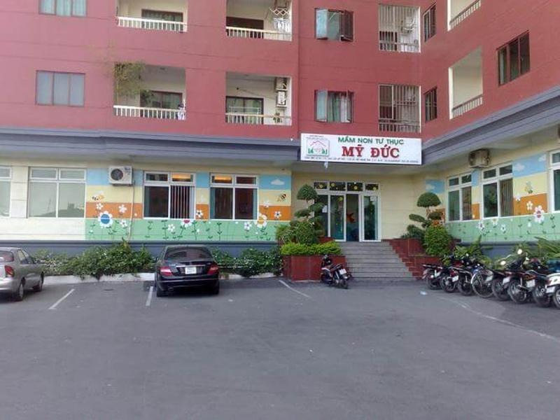 Khuôn viên xanh và tiện ích nội khu tại Chung cư Mỹ Đức