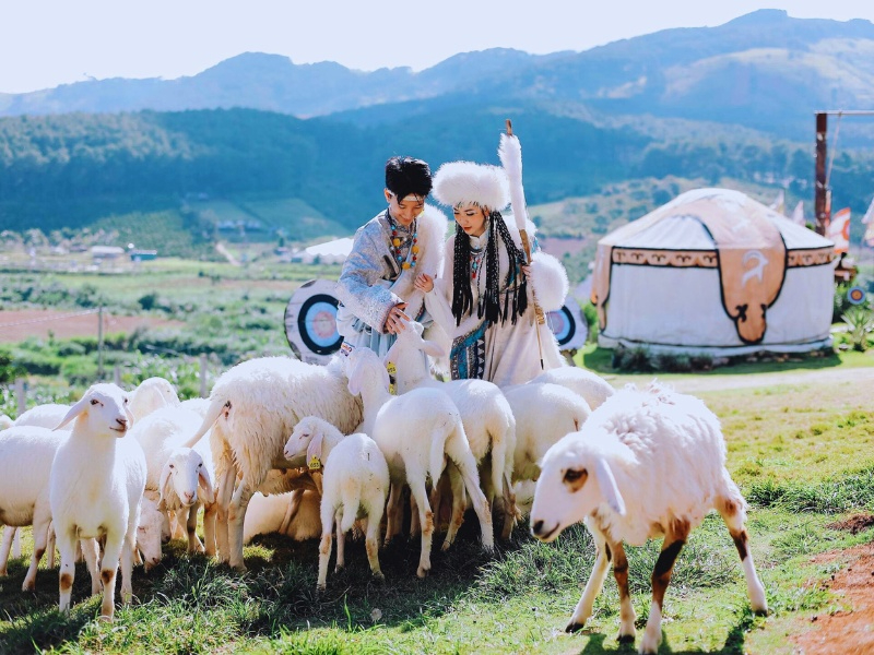 Không gian rộng lớn như một thảo nguyên tại Mongo Land Đà Lạt