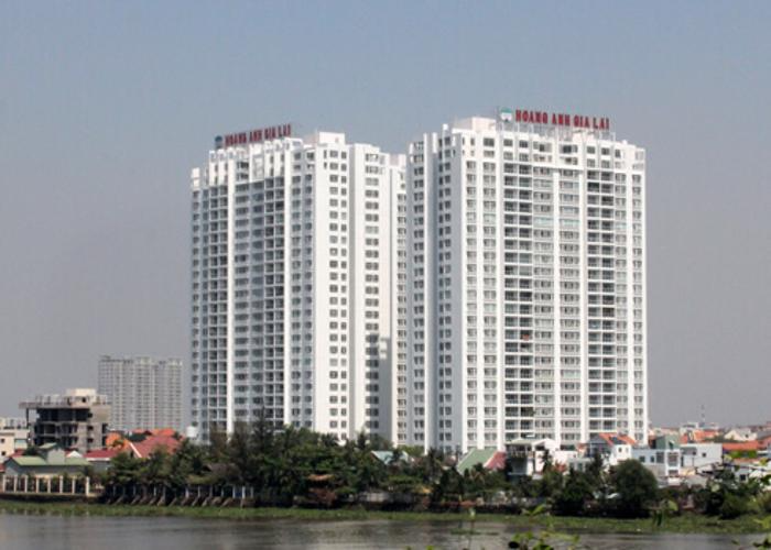 Không gian phòng khách rộng rãi tại căn hộ Hoàng Anh Gia Lai 2
