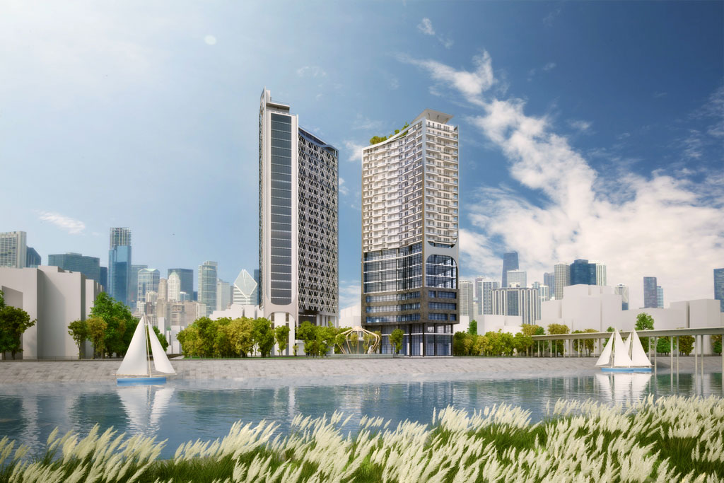 Toàn cảnh dự án Hilton Bạch Đằng bên bờ sông Hàn, Đà Nẵng