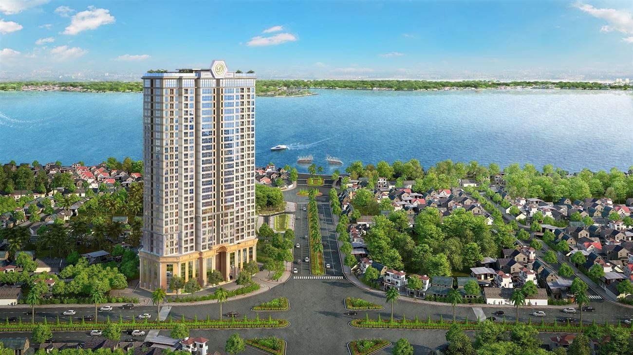 Sảnh chờ sang trọng tại căn hộ D'Eldorado Tây Hồ