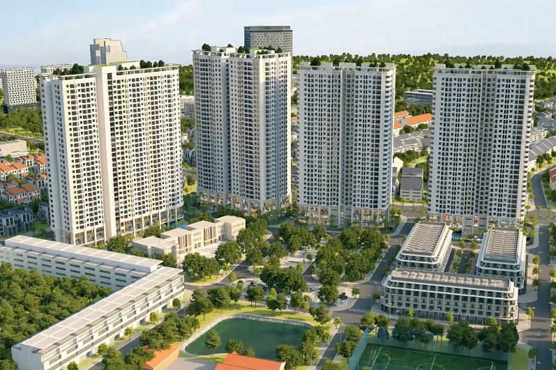 Toàn cảnh khu đô thị Gelexia Riverside tại Hoàng Mai, Hà Nội
