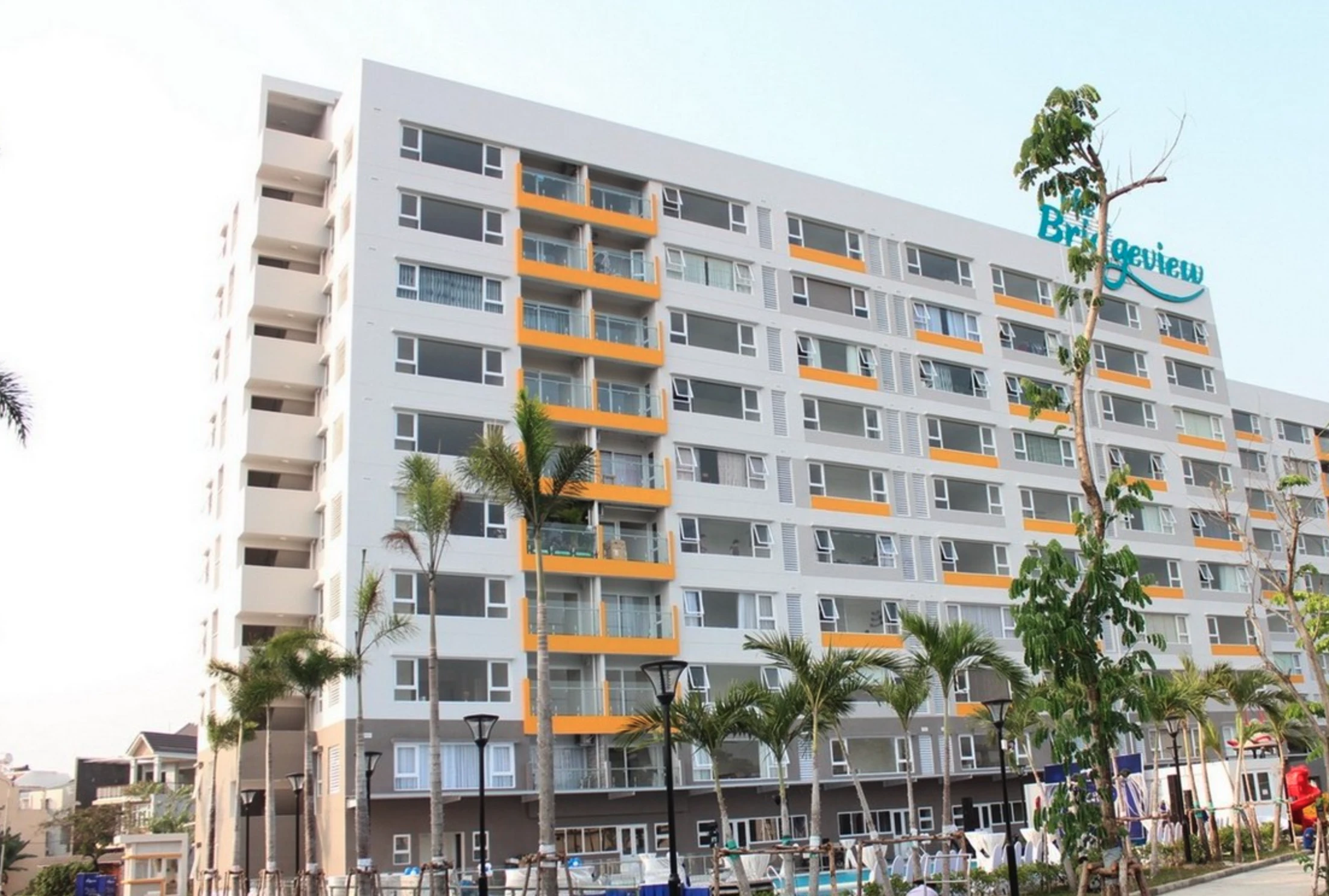 Khuôn viên xanh mát của chung cư EHome 5, Quận 7