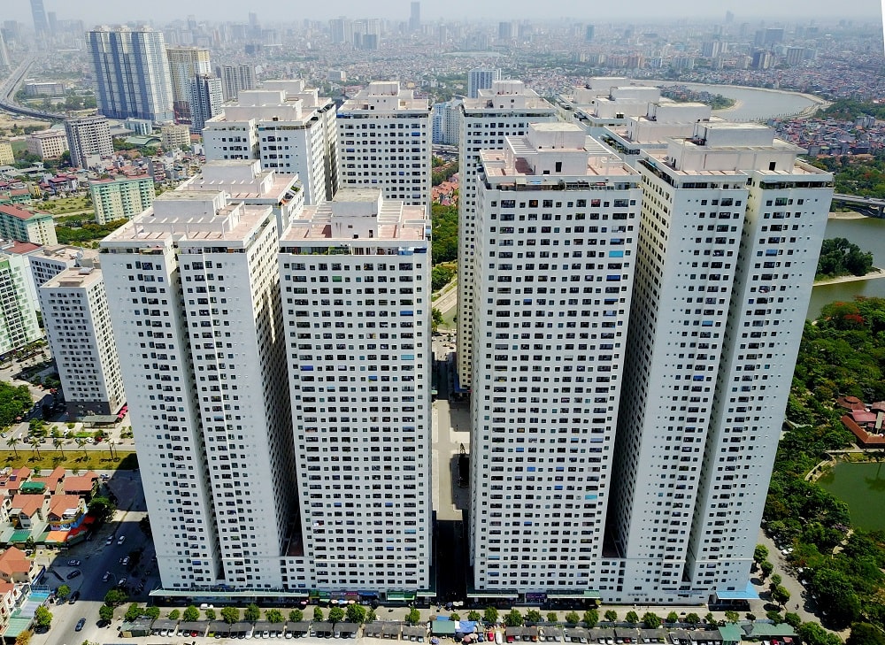 Không gian bên trong một căn hộ điển hình tại HH2 Linh Đàm