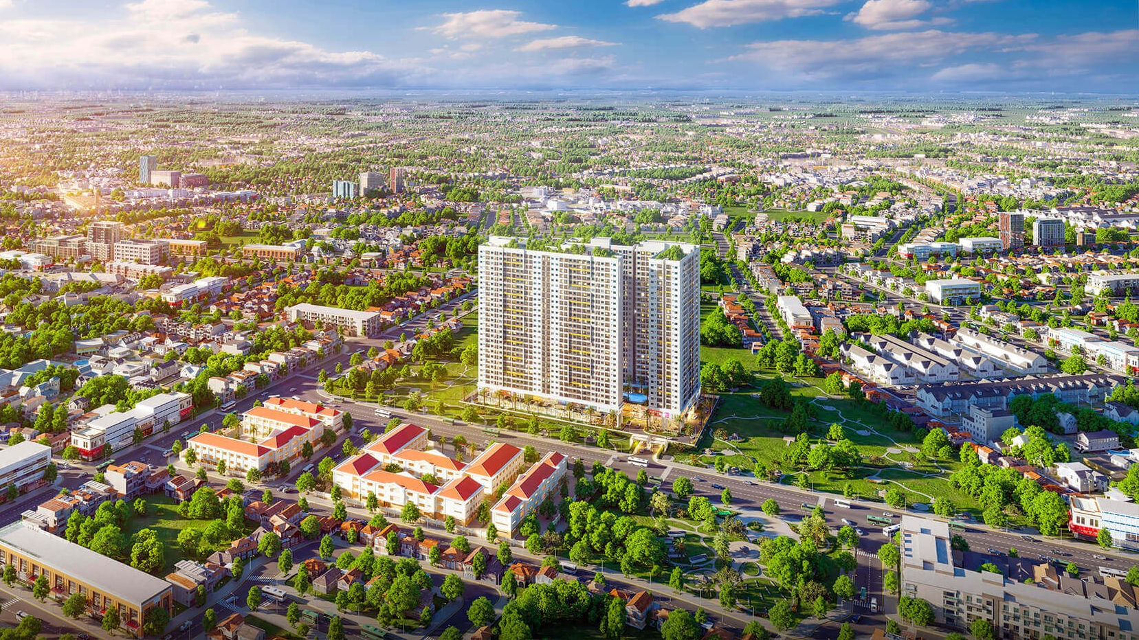 Tiện ích hồ bơi và không gian sống hiện đại tại Legacy Central