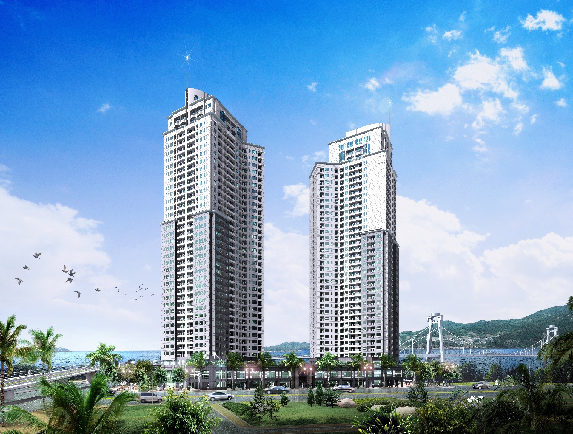 Toàn cảnh dự án Blooming Tower Đà Nẵng bên sông Hàn
