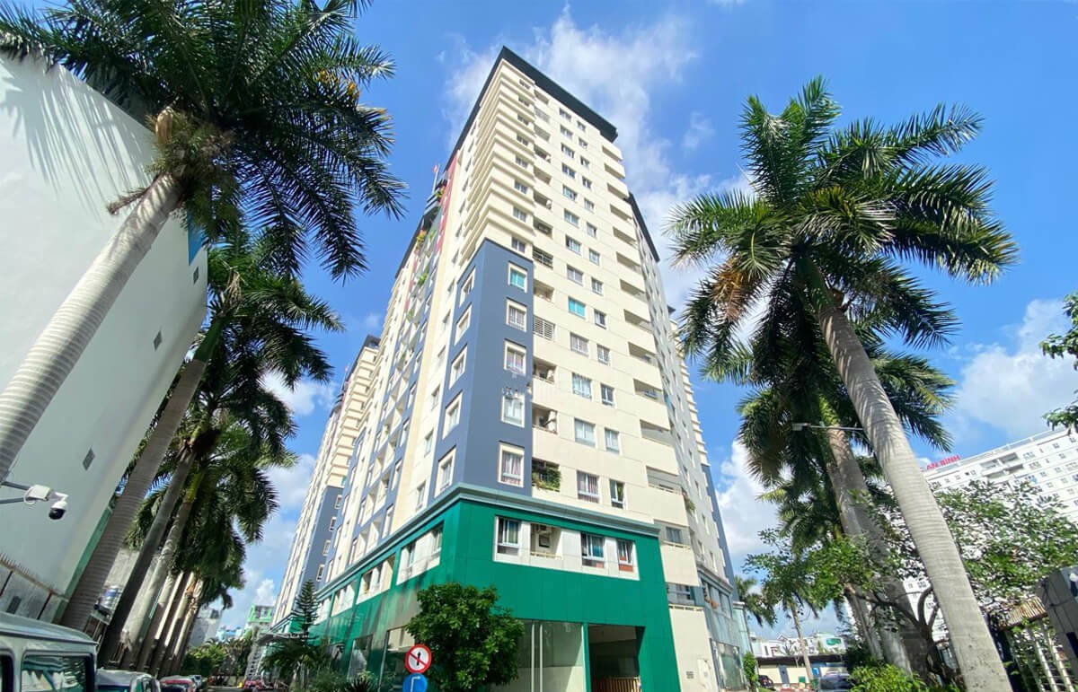 Toàn cảnh Khu căn hộ Sacomreal-584 trên đường Lũy Bán Bích, Tân Phú