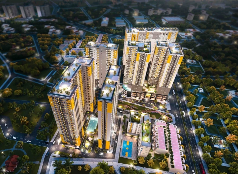 Toàn cảnh chung cư Lotus Sen Hồng (Violet Tower), TP. Thủ Đức
