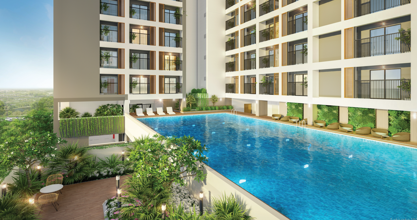 Tiện ích hồ bơi tại dự án New Lavida Dĩ An