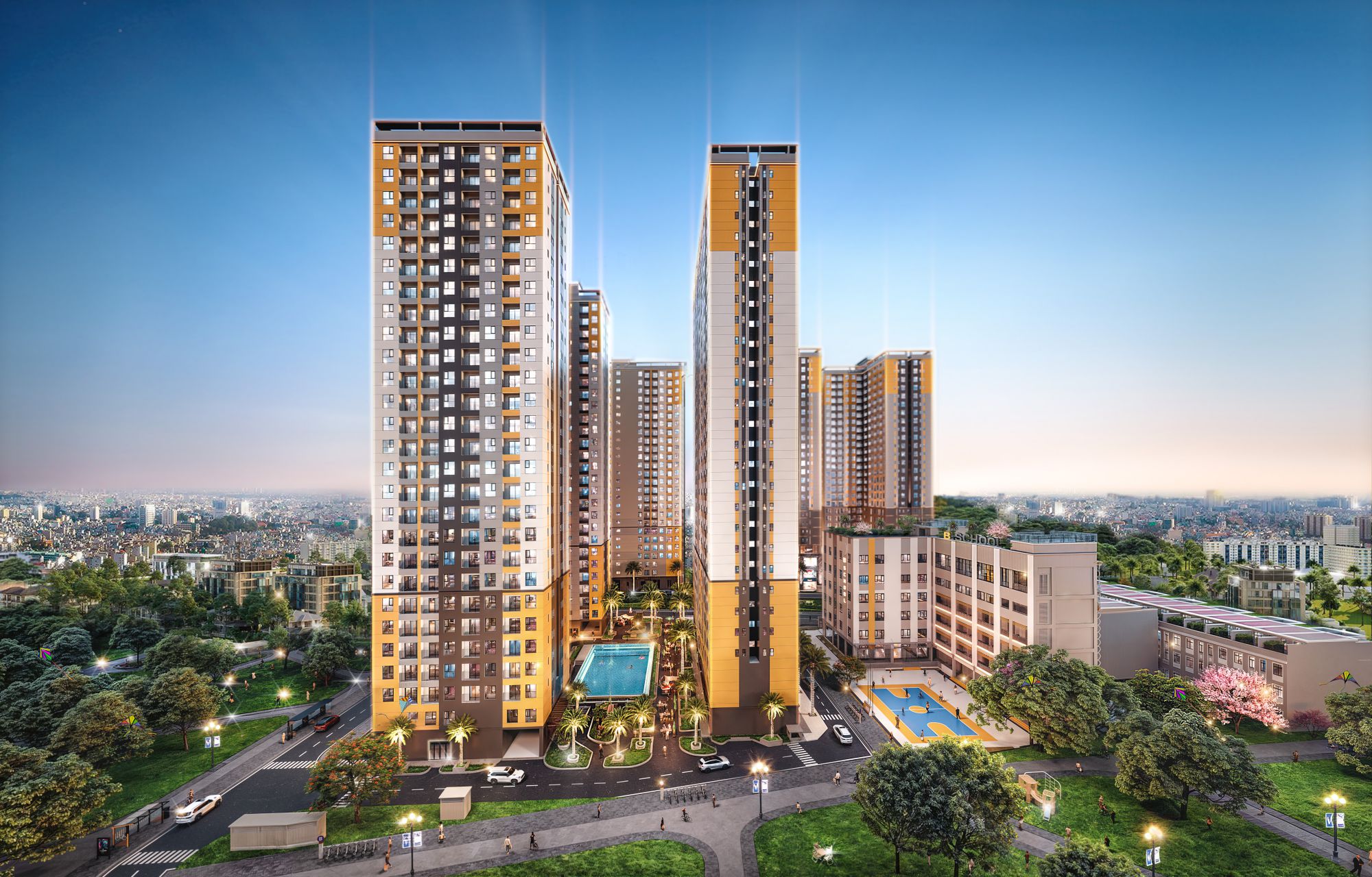 Phối cảnh dự án Bcons City - Green Emerald