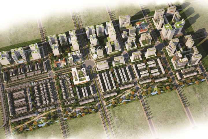 Khuôn viên xanh mát tại dự án Midori Park Thành phố Mới Bình Dương